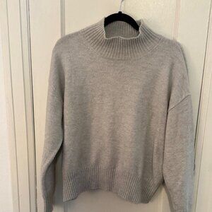 Grey Mock Neck Sweater